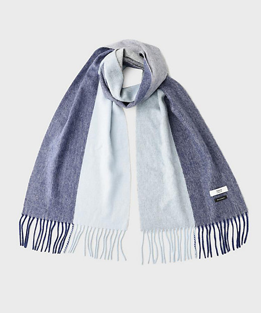 洗えるカシミヤ】ピュアカシミヤ 4面パネルマフラー