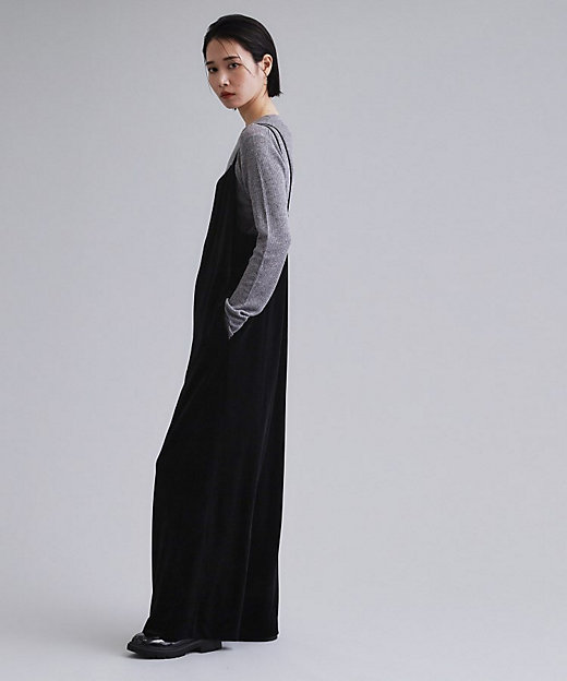 es】ベロアサロペット【洗濯機OK】（2002553640