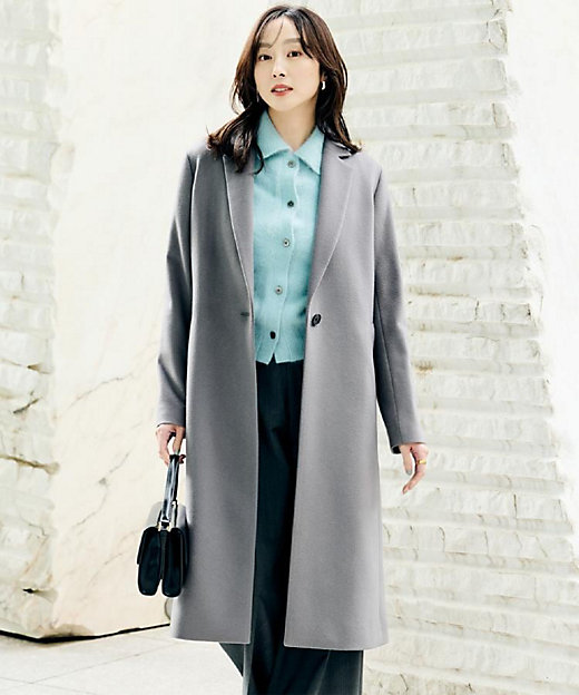 スタイリッシュ／オンオフ兼用】ウールチェスターコート