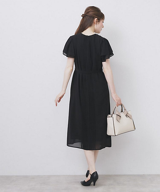 フロントタックIラインワンピース【洗濯機洗い可／防シワ