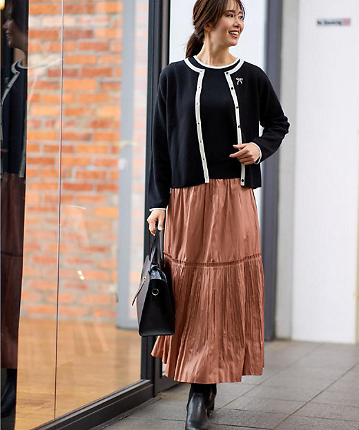 腰周りすっきり◎】プリーツギャザースカート（2002508981