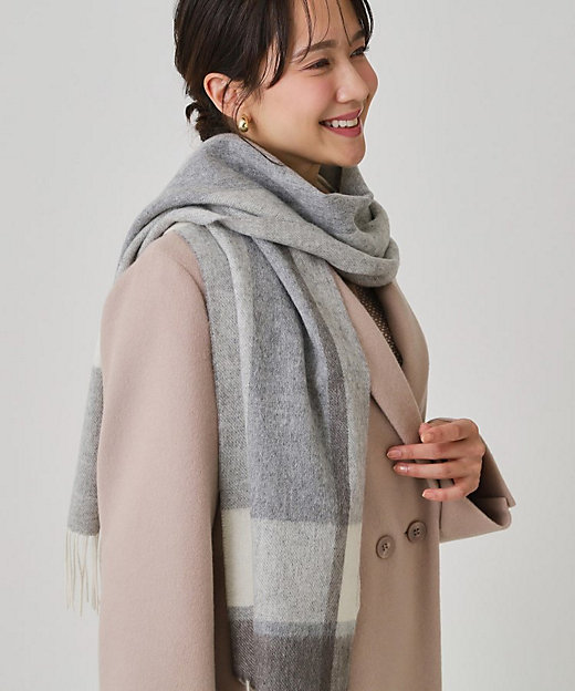 ウールチェックマフラー（2002536297） | COUP DE CHANCE