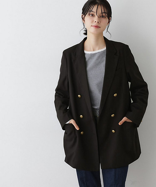 ウール混ダブルジャケット（2002537171） | Dessin (Women