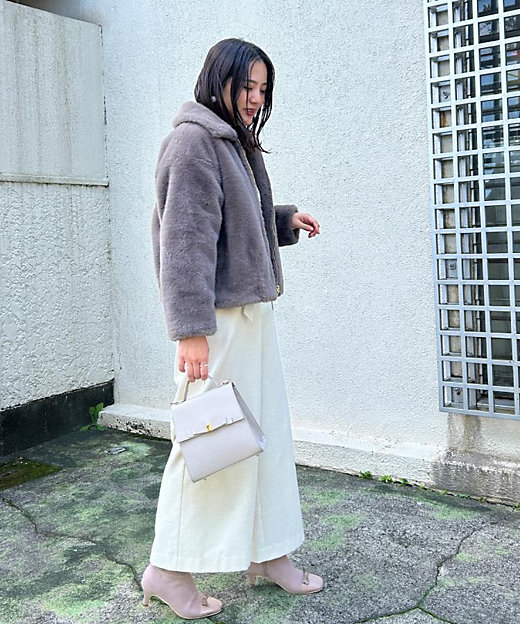 ふわふわ・上品】ミンクフェイクファーアウター（2002539084