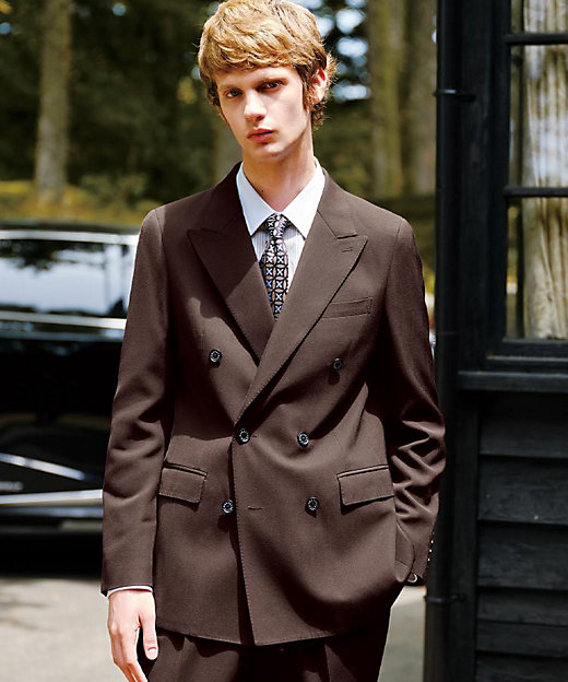 セットアップ可】ブラウンツイル ダブルジャケット