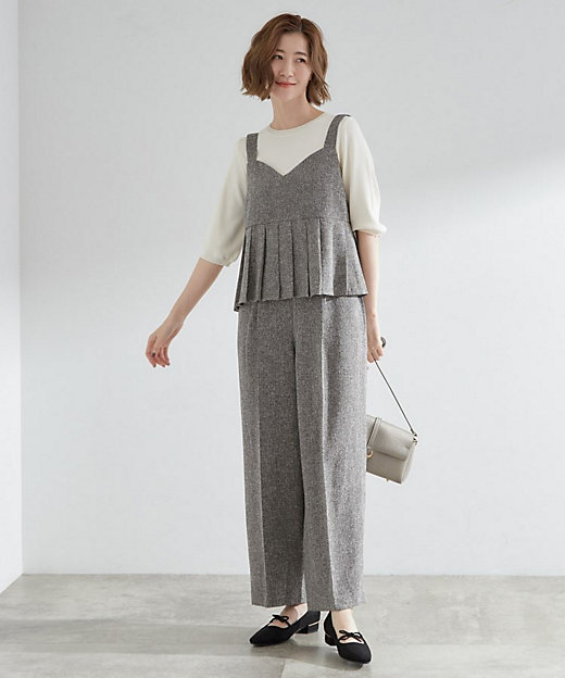 2点SET／体型カバー】夏から秋まで着まわせる！プリーツビスチェ