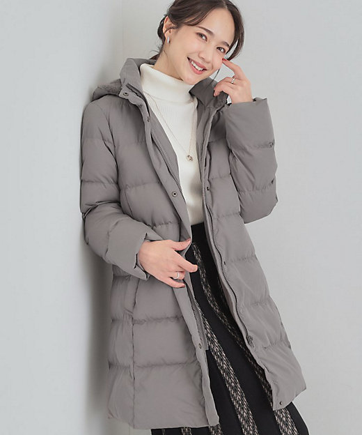 洗濯機可／撥水】フェイクファーフード ロングダウン