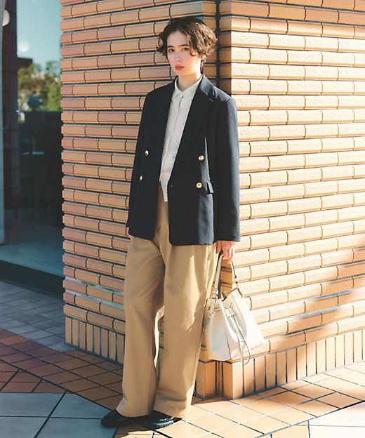 通勤・セレモニー】CAVIAN 金ボタンダブルブレストジャケット