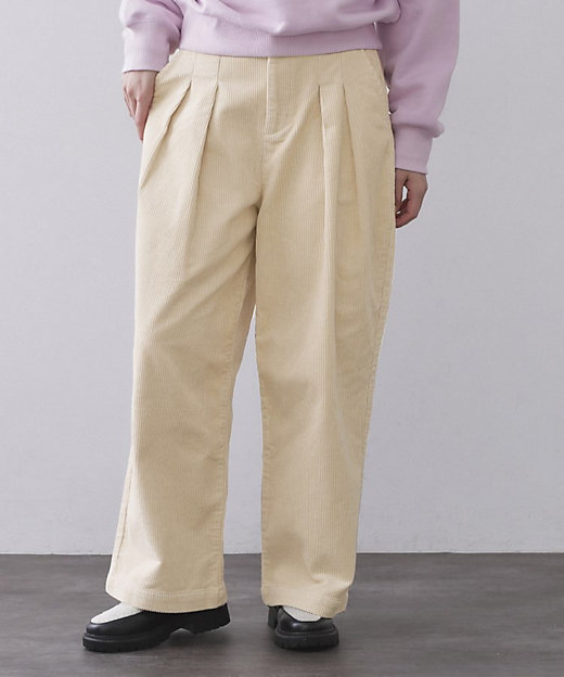 コーデュロイタックワイドパンツ【洗濯機OK】（2002588263