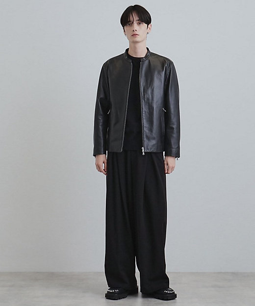 本革】ラムレザーシングルライダース（2002588663） | tk