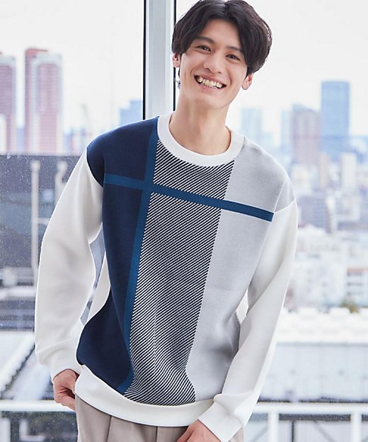 チェック柄ダンボール スウェット 洗濯機OK（2002599594