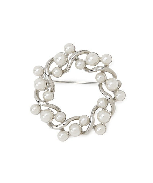 フォーマル／入卒】パール調×サークルデザインブローチ