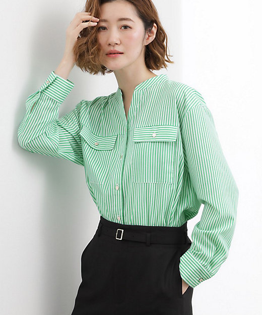 貴島明日香さん着用】お仕事も普段も。今どきワークシャツブラウス