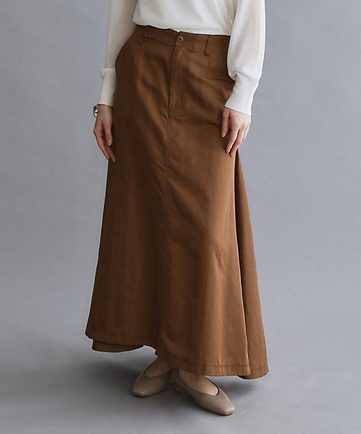 es】サーキュラーロングフレアスカート【洗濯機OK