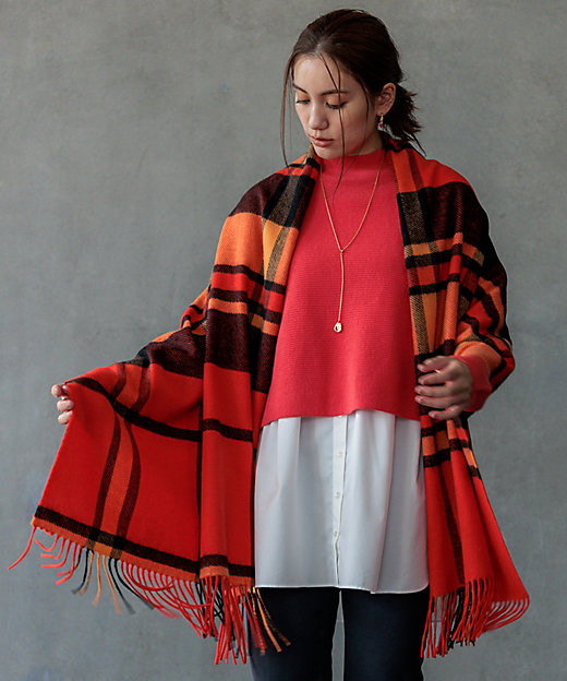 カシミヤ チェック ストール（AA3DCW0401） | 23区 (Women