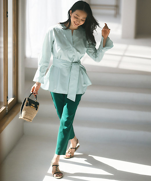 CANCLINI スキッパーベルト付き ブラウス