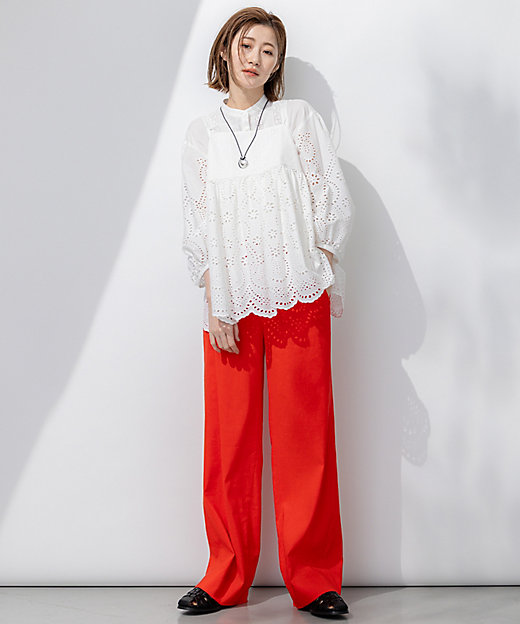 洗える】コットンエンブロイダリー キャミソール