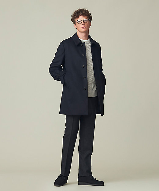 定番】ウールカシミヤビーバーステンカラーコート