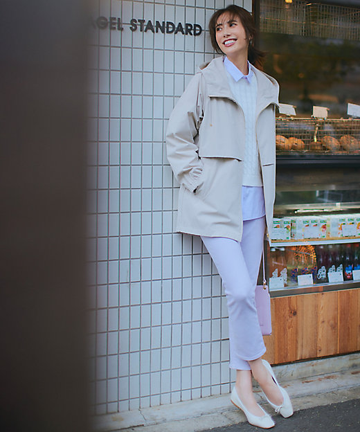 洗える／撥水加工】ナイロン2WAYストレッチ フーデットアウター