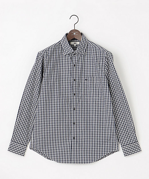 綿100％】メランジギンガムチェック シャツ（HSJLGW0302