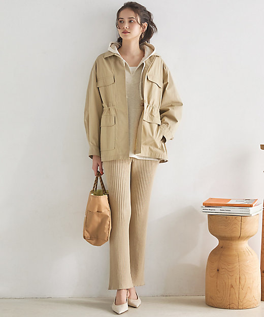 SLOW／一部店舗限定】ハイカウントギャバ ミリタリージャケット