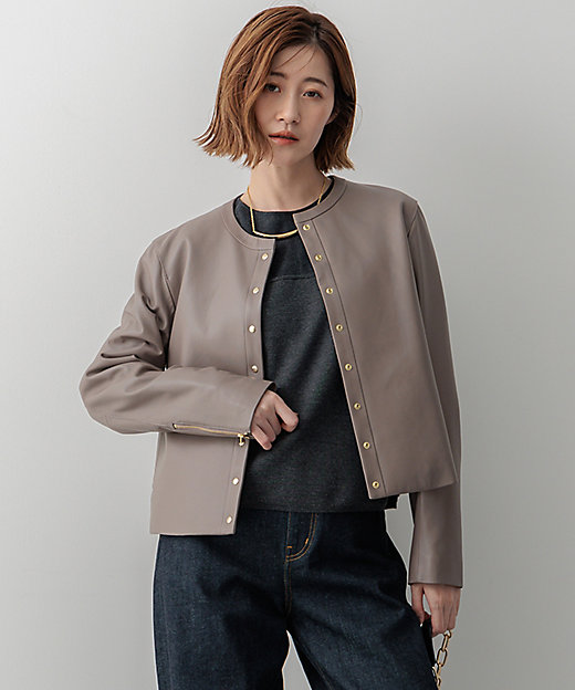 ラムレザー ノーカラージャケット（JKWOCW0315） | 23区