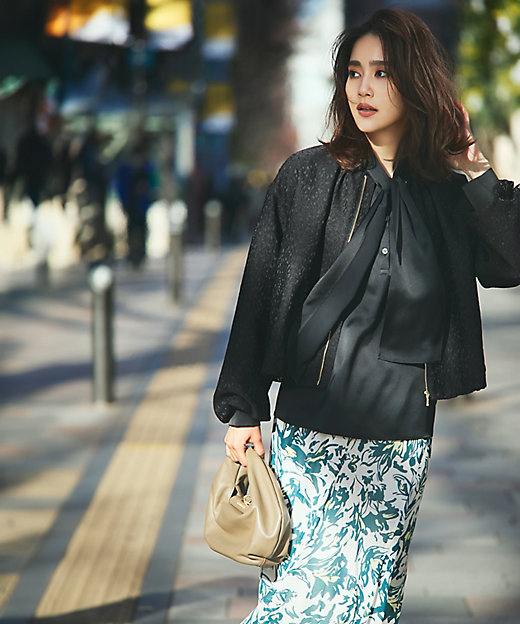 洗える】ジオメトリックジャカード ブルゾン（JKWOGS0204