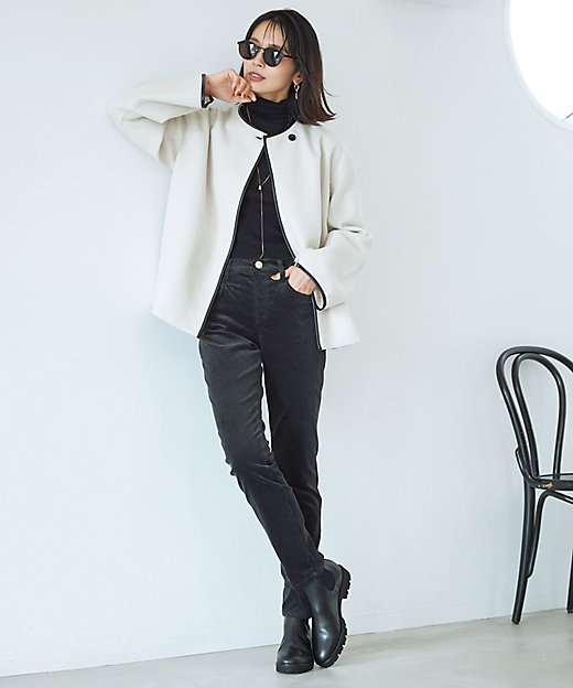 コンプレストパイル ノーカラー アウター（JKWOSW0432