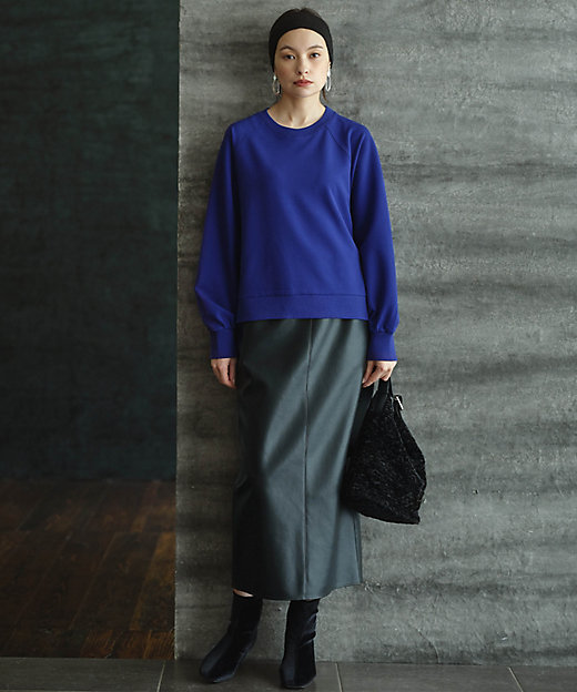 洗える】ジョーゼットジャージー ドルマンスリーブプルオーバー