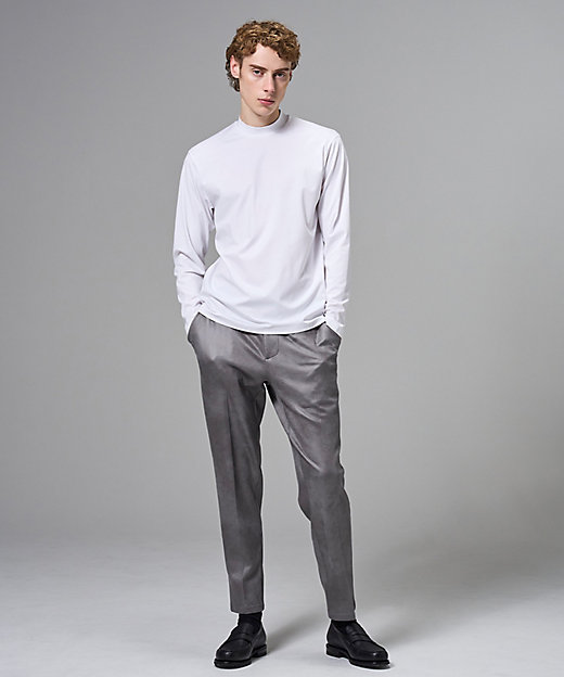 新色追加【高機能素材】ハイゲージベアスムース モックネック長袖T