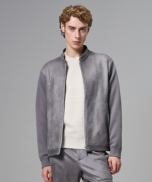 ダーマAnd 羊レザープルゾン グレーLL ダーマAnd 羊レザープルゾン