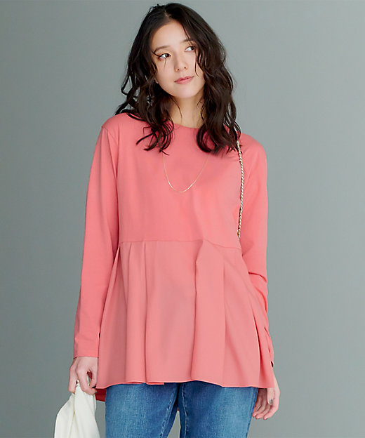 ご好評につき新色追加】ナチュラルコットンベアコンビ ペプラム