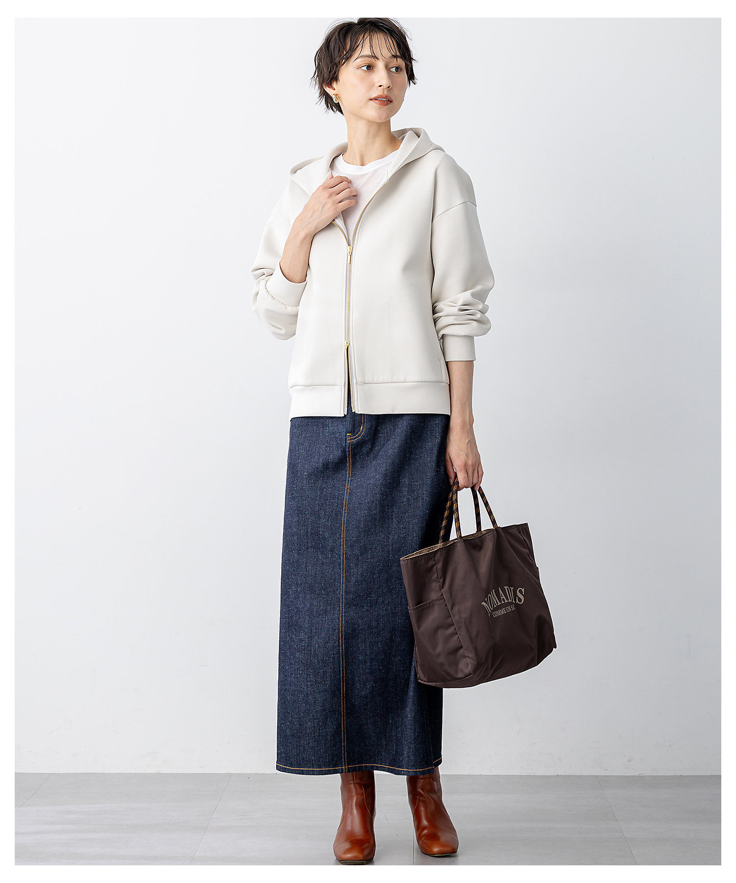 洗える】コットンエアーダンボール コクーン フーディー