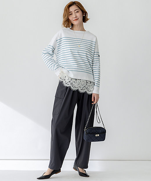 洗える】Armor－lux スムース パネルボーダー カットソー