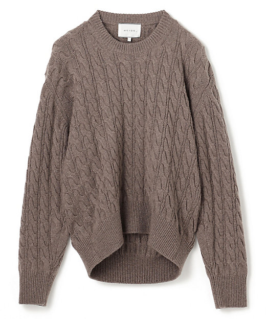 洗える】SEDONA ／ ウールカシミヤケーブルニット