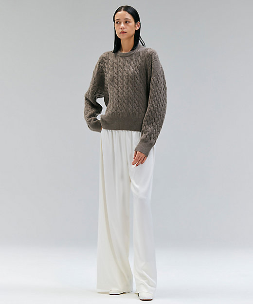 洗える】SEDONA ／ ウールカシミヤケーブルニット