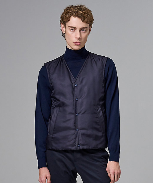 2WAY】パデットニットブロック リバーシブルベスト