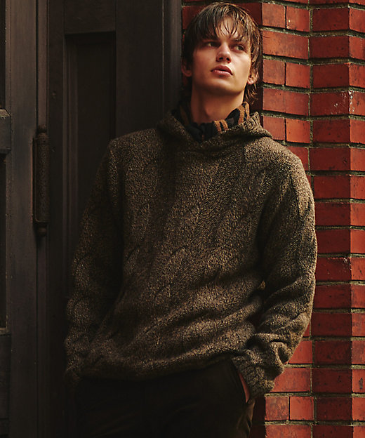 インポート素材／軽量】ベビーアルパカ ニットパーカー