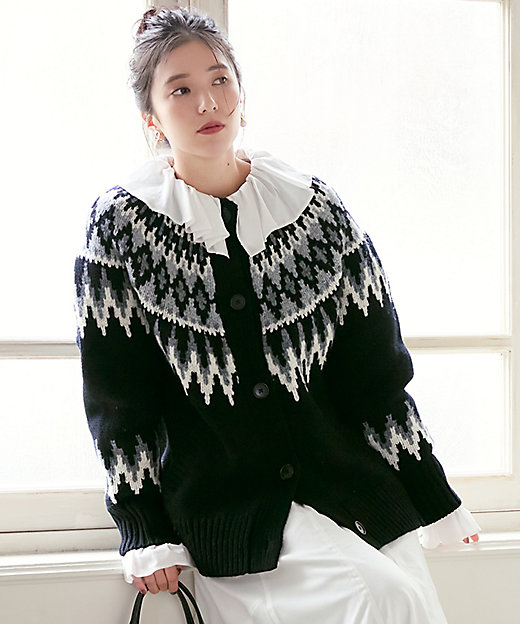 SLOW／一部店舗限定】ノルディック ニット カーディガン