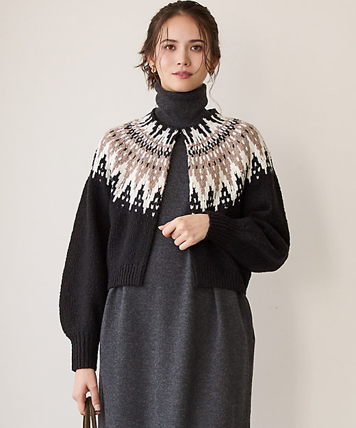 SLOW／一部店舗限定】ジャカード カーディガン