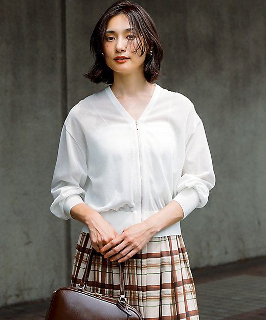 洗える】ライトシアーニット ブルゾン（KRWOGM0651） | 23区