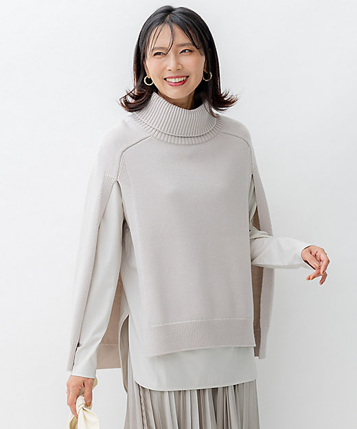 洗える】ニット ポンチョ（KRWOSW0462） | 23区 (Women