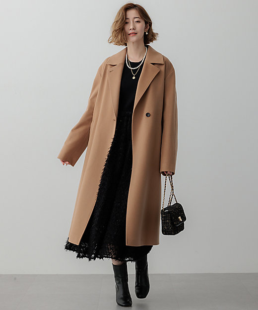 滝沢眞規子さん着用／一部店舗限定／洗える】ニットコンビジャカード