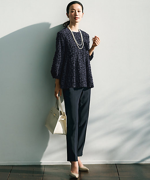 セットアップ対応／VERY掲載】トリアセダブルジョーゼット パンツ