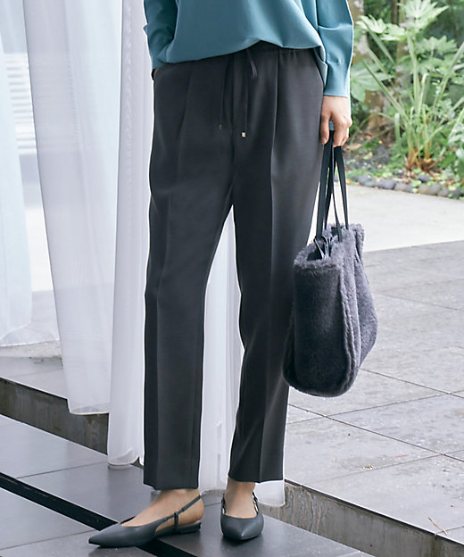 洗える】ツイステッドダブルクロス テーパード パンツ