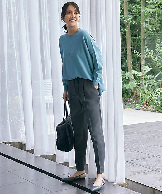 洗える】ツイステッドダブルクロス テーパード パンツ