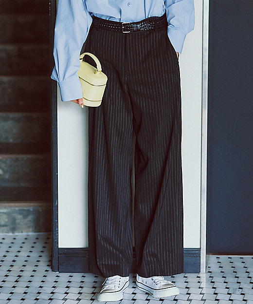 CLASSY．6月号掲載／洗える】リネンレーヨンストレッチ ワイド