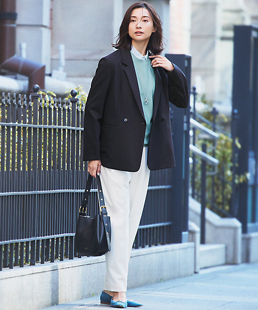 セットアップ対応／洗える】ライトクロス コクーン パンツ