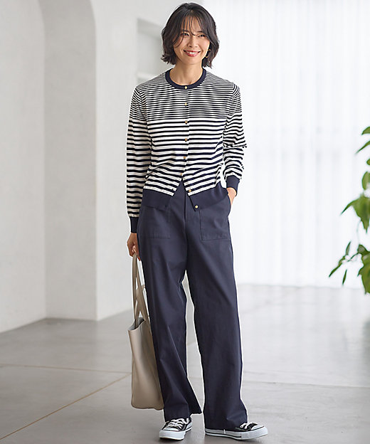 Oggi4月号掲載／洗える】スラブツイルストレッチ ベイカー パンツ