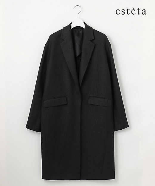 エステータ】シルクリネン チェスターコート（SCH8GM0922